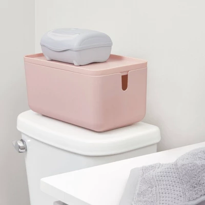 Cade Lidded Storage Bin Blush - IDESIGN - Image 4