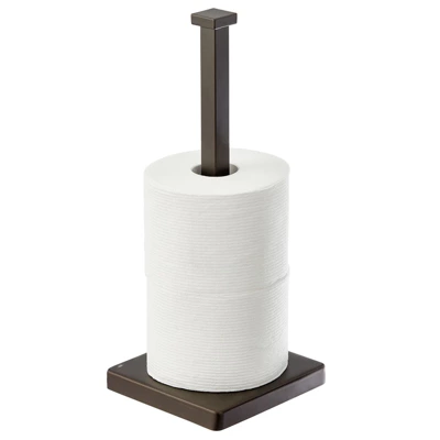 MDesign Modern Metal Free-Standing Toilet Paper Stand, Holds 3 Rolls - Image 6