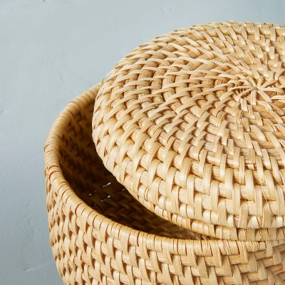 Woven Basket With Lid Natural - Hearth & Hand⢠With Magnolia - Image 3
