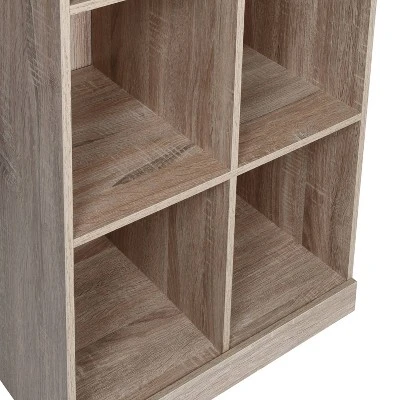 Honey-Can-Do 6 Compartment Divided Cube Cabinet Oak - Image 2