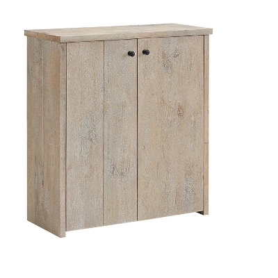 31" Castleton Mango Wood Shoe Cubbie Storage Cabinet Driftwood - Alaterre Furniture - Image 2