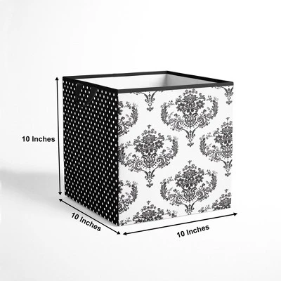 Bacati - Classic Damask White/black Storage Box Small - Image 4