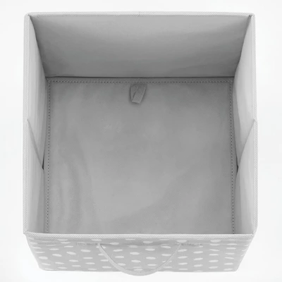 MDesign Fabric Closet Organizer Cube Bin - Textured Print, Small - Image 3