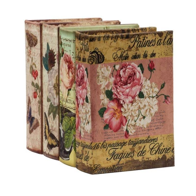 Set Of 4 Book Boxes Floral/Butterflies - A&B Home - Image 2
