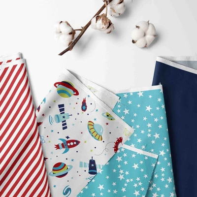 Bacati - Space Multicolor Boys Cotton Storage Box Large - Image 6