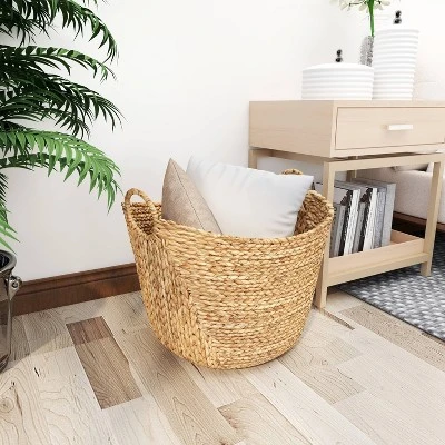 19" X 20" X 18" Brown Sea Grass Contemporary Storage Basket - Olivia & May - Image 17
