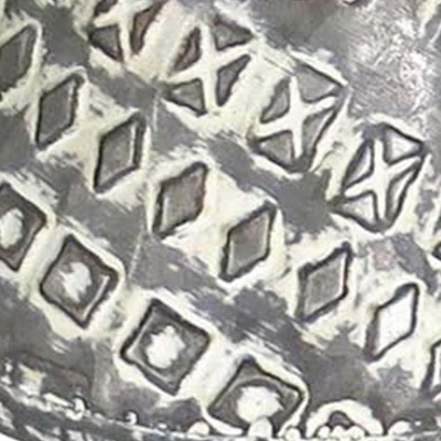 Set Of 2 Rustic Whitewashed Pattern Galvanized Metal Decorative Storage Baskets With Faux Leather Handles - Foreside Home And Garden - Image 7