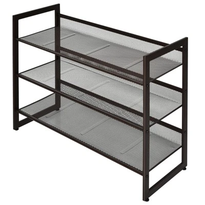 Tangkula Iron Shoe Shelf 2/3/4-Tier Space Saving Layered Shoes Shelving Shoes Storage Organizer - Image 11
