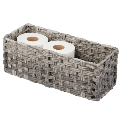 MDesign Woven Seagrass Toilet Tank Storage Basket For Bathroom - Image 8