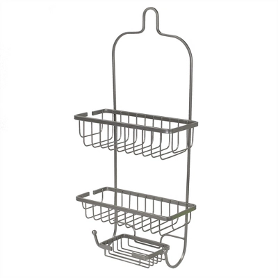 Home Basics Heavy Weight Satin Nickel Shower Caddy - Image 2