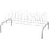 ClosetMaid 1039 Heavy Duty Lightweight 9 Pair Freestanding Wire Shoe Rack Organizer For Closet, Hallway, Or Entryway, White (2 Pack)