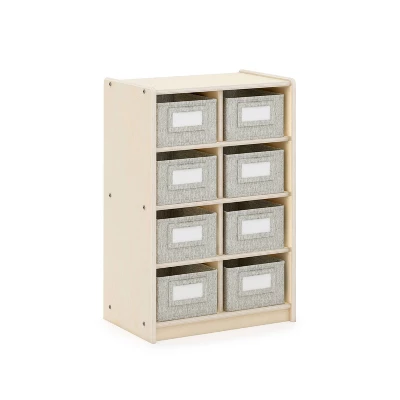 Guidecraft EdQ 8 Cubby Bin Storage Organizer - 30" - Image 3