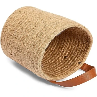 Farmlyn Creek 2 Pack Hanging Flower Planter Pots, Indoor Jute Woven Cotton Rope Plant Basket, Brown, 2 Sizes - Image 6