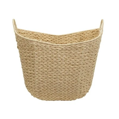 Household Essentials Tall Scoop Basket Paper Rope Cream - Image 3