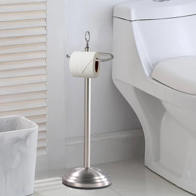 Freestanding Toilet Tissue Holder Brushed Nickel - Nu Steel - Image 3