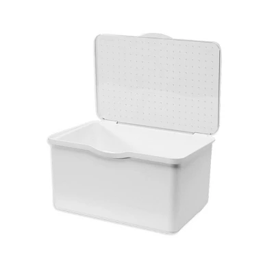 Medium Stacking Bin With Lid Clear/White - Madesmart - Image 7