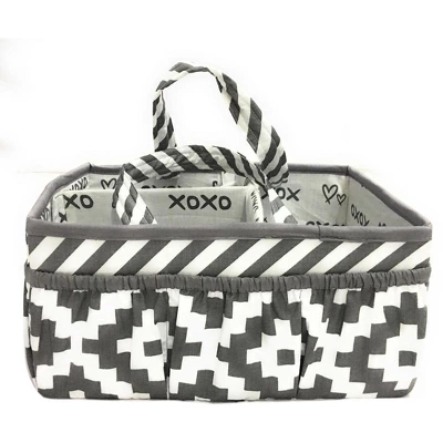 Bacati - Love Gray/white Storage Caddy