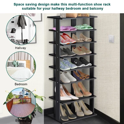 Patented 7-Tier Dual Shoe Rack Practical Free Standing Shelves Storage Shelves Concise - Image 4