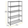 Whitmor 5 Tier Supreme Shelving Black