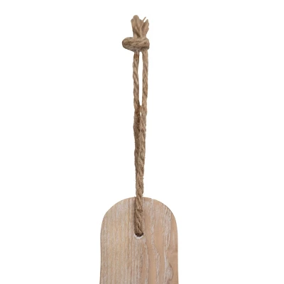 White Metal, Wood & Jute Wall Basket - Foreside Home & Garden - Image 2