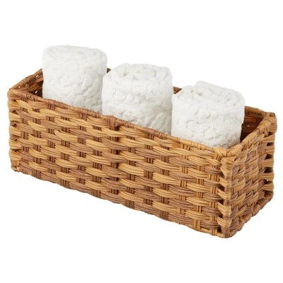 MDesign Woven Seagrass Toilet Tank Storage Basket For Bathroom - Image 4