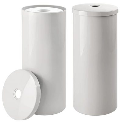 MDesign Toilet Tissue Roll Holder Canister Stand, Stores 3 Rolls, 2 Pack - Image 12
