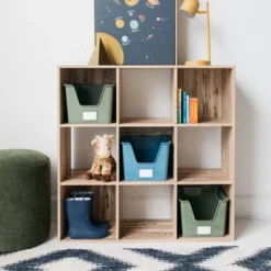 35.43" Piperton 9 Cube Organizer Natural - Signature Design By Ashley