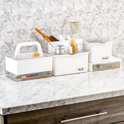 Medium Stacking Bin With Lid Clear/White - Madesmart - Image 6