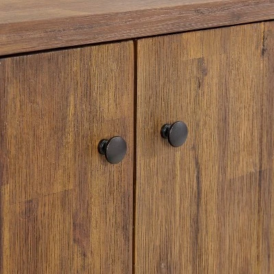 31" Bethel Acacia Wood Shoe Cubbie Storage Cabinet Natural - Alaterre Furniture - Image 7