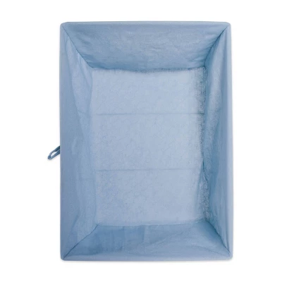 Design Imports Set Of 5 Antique White Chicken Wire Liner Baskets Denim - Image 4