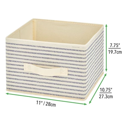 MDesign Soft Fabric Closet Storage Organizer Cube Bin, 10 Pack - Image 3