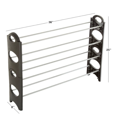 Hastings Home Space Saver Shoe Rack – 4-Tier Stackable Shoe Storage And Organizer