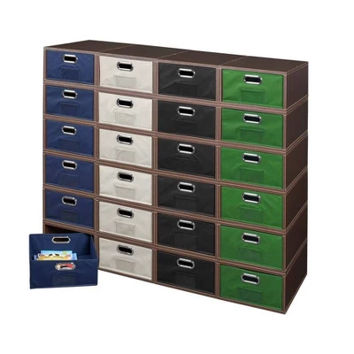 Niche Cubo 6pk Half Size Foldable Fabric Storage Bins With Label Holder Blue - Image 4