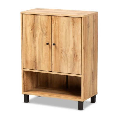 Rossin Modern Wood 2 Door Entryway Shoe Cabinet - Baxton Studio - Image 10