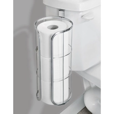 MDesign Metal Over The Tank Toilet Tissue Paper Roll Holder