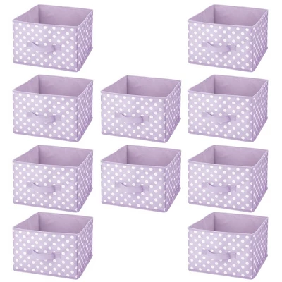 MDesign Soft Fabric Closet Storage Organizer Cube Bin, 10 Pack - Image 13
