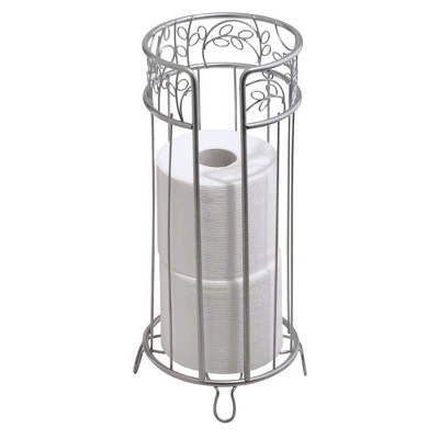 MDesign Decorative Metal Toilet Paper Storage Holder Stand, 3 Rolls - Image 14