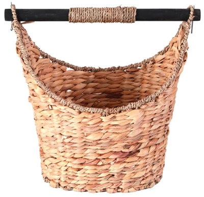 Vintiquewise Rustic Water Hyacinth Vanity Bathroom Set, Set Of 4 - Magazine Basket, Tissue Roll Holder, Tissue Box Cover, And Wastebasket - Image 8