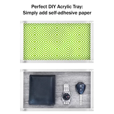 Hastings Home Decorative Acrylic Catchall Tray For Bedroom, Bathroom, And Office Storage - Clear - Image 7