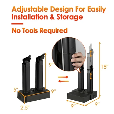 Costway 2-Shoe Electric Shoe Dryer Warmer Portable Adjustable Boots Socks Gloves W/Timer - Image 5