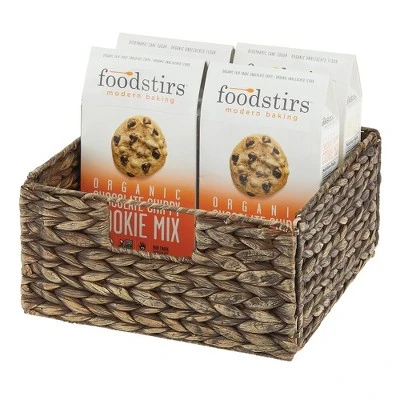 MDesign Hyacinth Kitchen Storage Basket With Handles, 4 Pack - Image 6