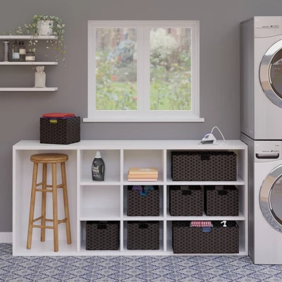 3pc Melanie Woven Fiber 2 Small And 1 Large Basket Set Chocolate - Winsome - Image 9