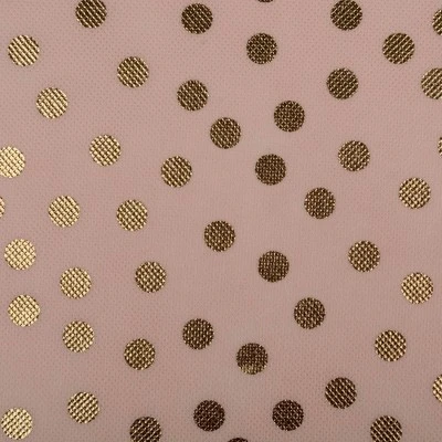 Set Of 2 11" X 11" X 11" Nonwoven Polyester Dots Millennial Square Storage Cube Pink/Gold - Design Imports - Image 5
