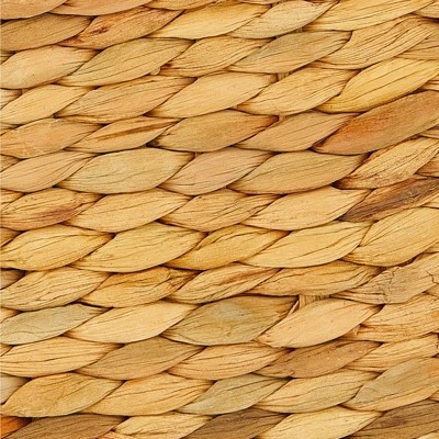 MDesign Hyacinth Rice Weave Toilet Tank Bathroom Storage Basket Bin - Image 4