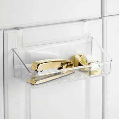 MDesign Plastic Over Cabinet Door Hanging Home Storage Bin - Image 5