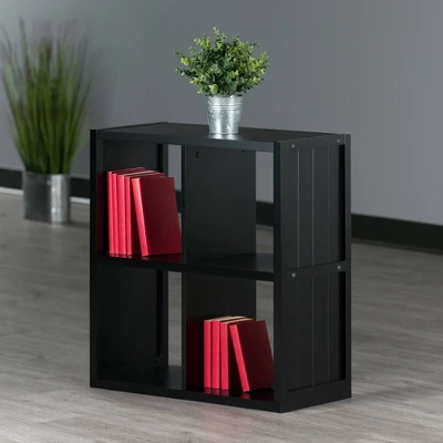27" Timothy Shelf 2X2 Slots Black - Winsome - Image 6
