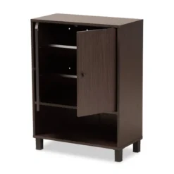Rossin Modern Wood 2 Door Entryway Shoe Cabinet - Baxton Studio