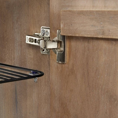 31" Castleton Mango Wood Shoe Cubbie Storage Cabinet Driftwood - Alaterre Furniture - Image 4