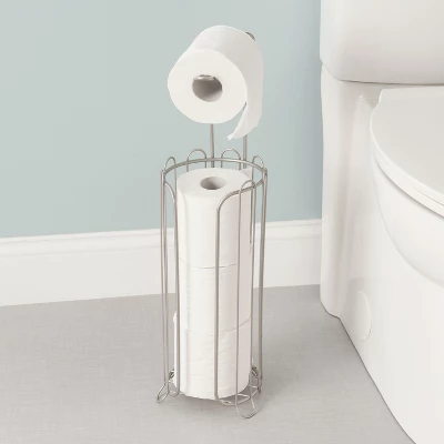 Home BasicsHeavy Weight Satin Nickel Bath Tissue Organizer - Image 2