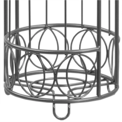 Home Basics Seville Free-Standing Dispensing Toilet Paper Holder, Satin Nickel - Image 4